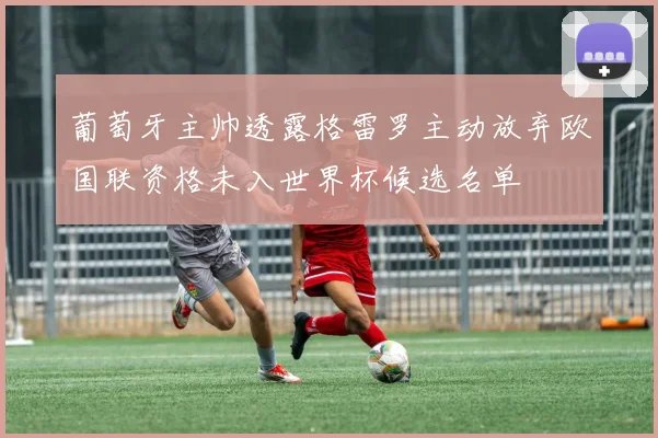 葡萄牙主帅透露格雷罗主动放弃欧国联资格未入世界杯候选名单